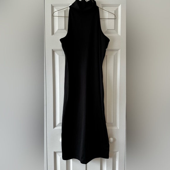 Black Knit Mock Turtleneck Dress - Picture 1 of 1